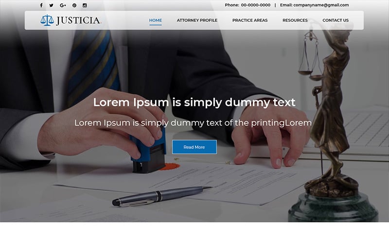 Justicia - Law Firm PSD Template