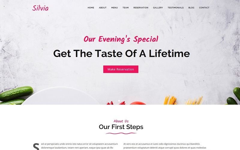 Silvia - Fast Food & Diner Joomla 4 ve 5 Şablonu