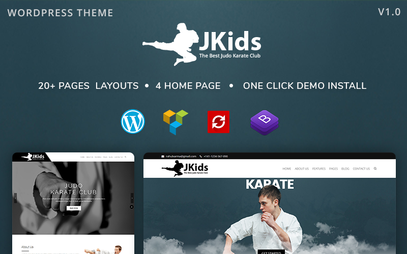 Téma WordPress institutu karate