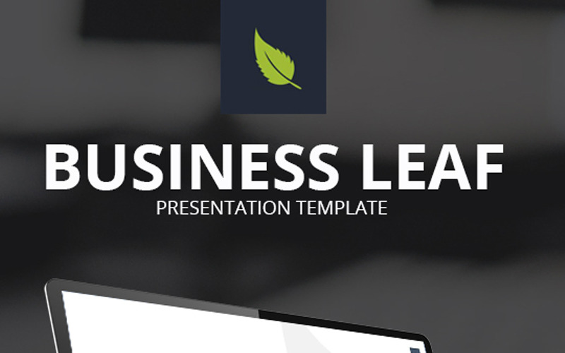 Business Leaf PowerPoint sablon