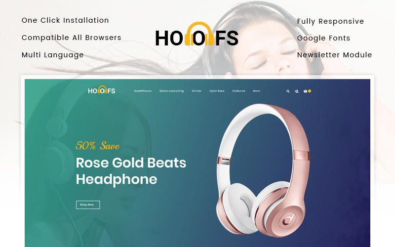 шаблон opencart для магазина наушников
