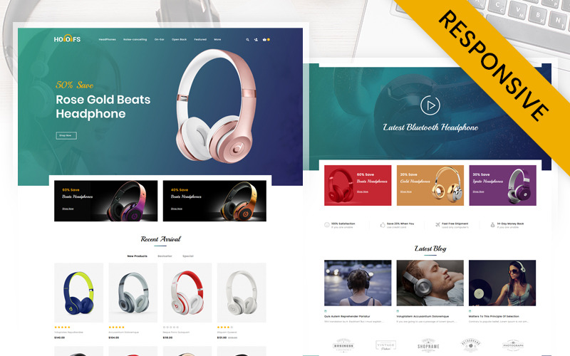 Hoofs - Kulaklık Mağazası OpenCart Duyarlı Şablonu