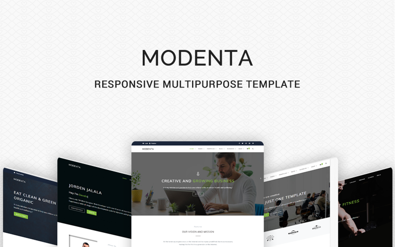 Modenta - Een responsieve multifunctionele websitesjabloon