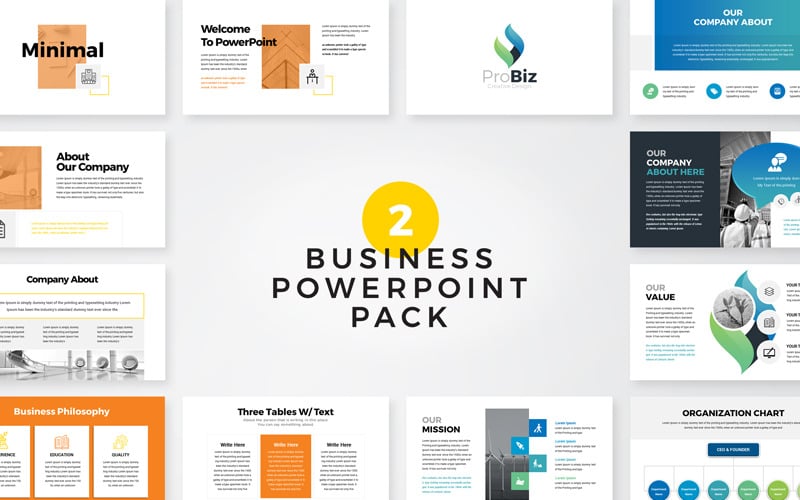 ProBiz – шаблон PowerPoint Minimal Business Pack