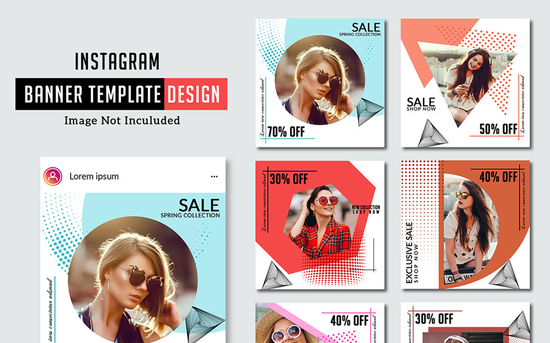 Download Шаблон для соцсетей "Sistec Instagram Banner Social Media Template" / Sistec Instagram Banner Social Media Template - Шаблон для соцсетей на тему графика instagram template banner fashion shop sale marketing advertising discount promotional promo