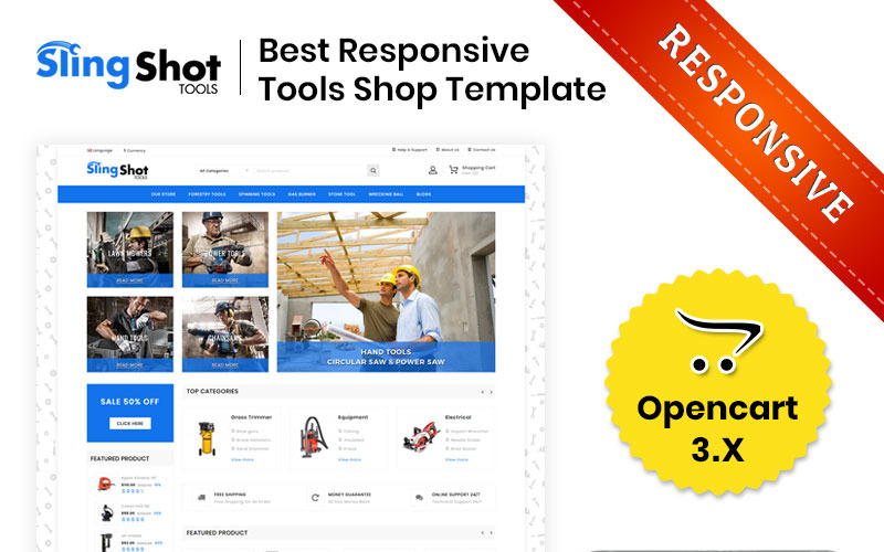 Slingshot - Il modello OpenCart del negozio di strumenti