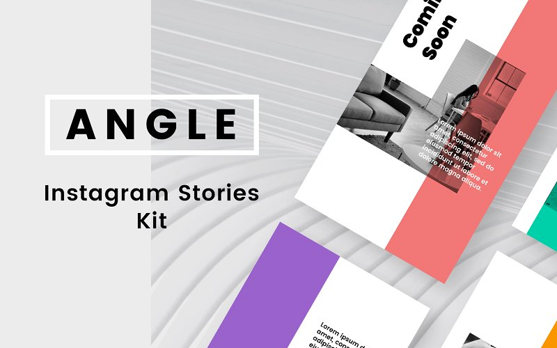 Angle Instagram Stories Kit Vorlage für soziale Medien