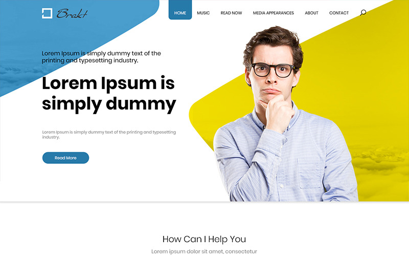 Download PSD шаблон "Brakt - Personal Website PSD Template" / Brakt - Personal Website PSD Template - PSD шаблон на тему графика psd template theme photoshop