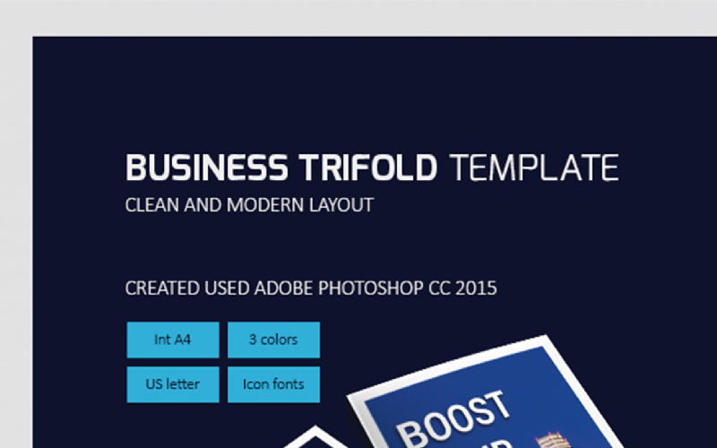 Business Trifold Design - mall för företagsidentitet