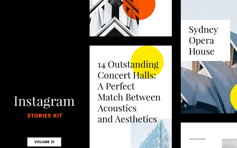 Download Шаблон для соцсетей "Instagram Stories Kit (Vol.21) Social Media Template" / Instagram Stories Kit (Vol.21) Social Media Template - Шаблон для соцсетей на тему графика social blog post insta stories instagram story modern simple minimal promo trendy fashion store shop magazine color banner