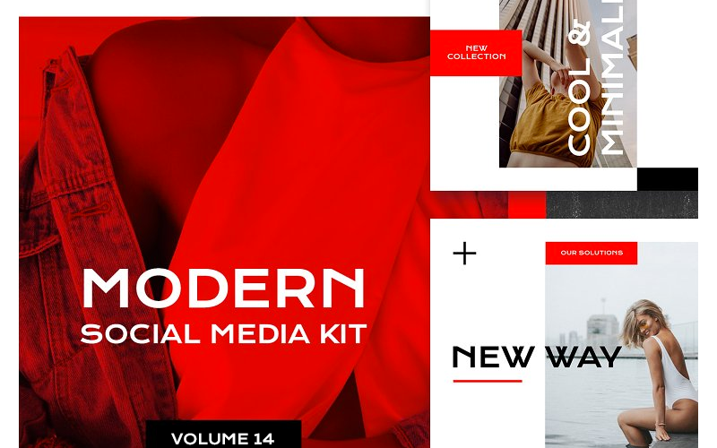 Modern Kit (Vol.14) Modèle de médias sociaux