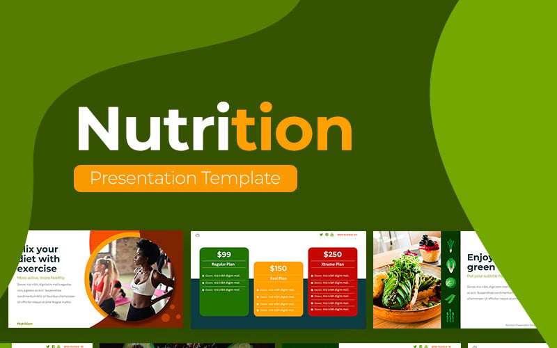 Nutrition PowerPoint template 81336 TemplateMonster