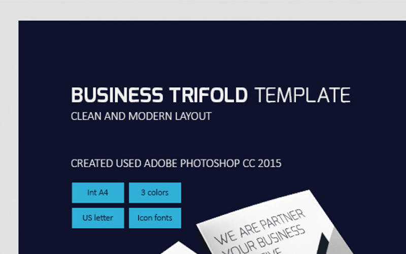 Sharp Trifold Brochure - Vorlage für Unternehmensidentität
