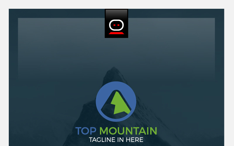 Download Шаблон логотипа "Top Mountain Logo Template" / Top Mountain Logo Template - Шаблон логотипа на тему графика mountain strength strong outdoor peak marketing management media simple guard clean insurance web seo agency online modern natural creative