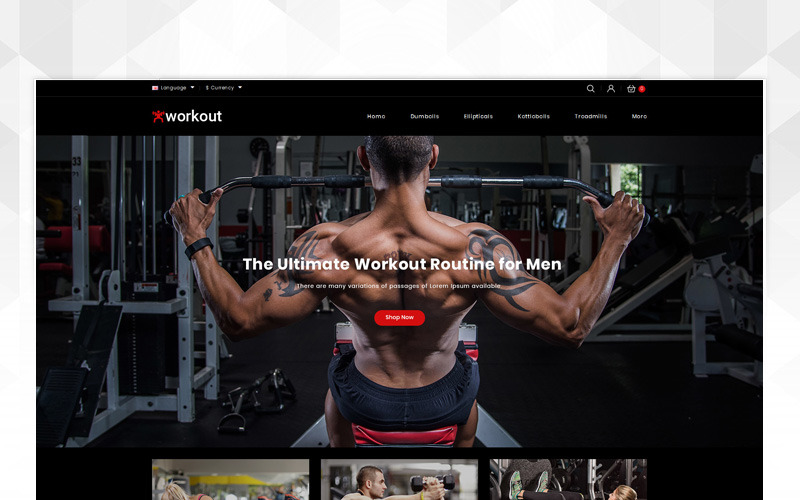Workout - Fitness Store OpenCart Template