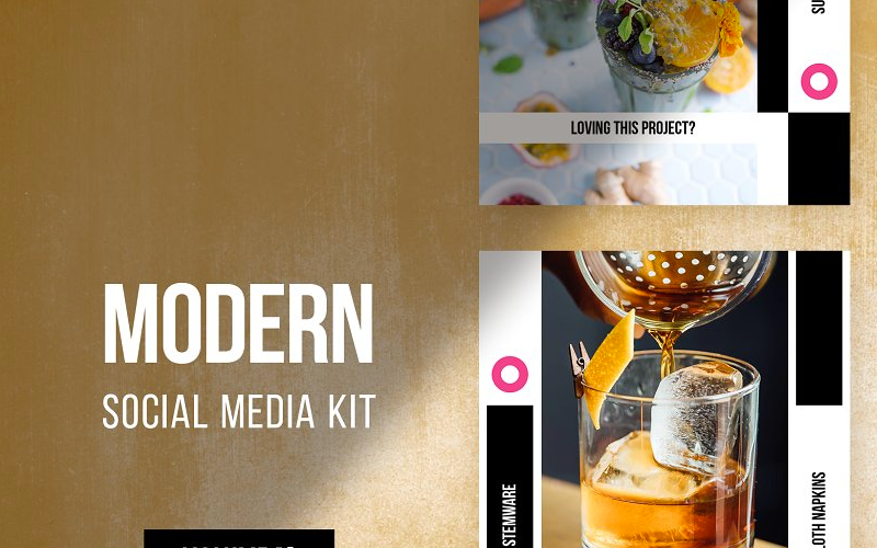 Modern Kit (Vol. 19) Modelo de mídia social