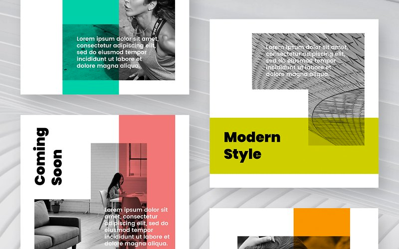 Download Шаблон для соцсетей "Angle  Kit Social Media Template" / Angle  Kit Social Media Template - Шаблон для соцсетей на тему графика social blog post instagram facebook modern simple minimal promo trendy fashion store shop magazine color banner media kit advertising square