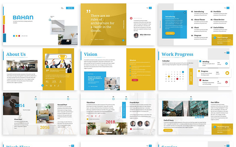 Bahan - Architecture PowerPoint template