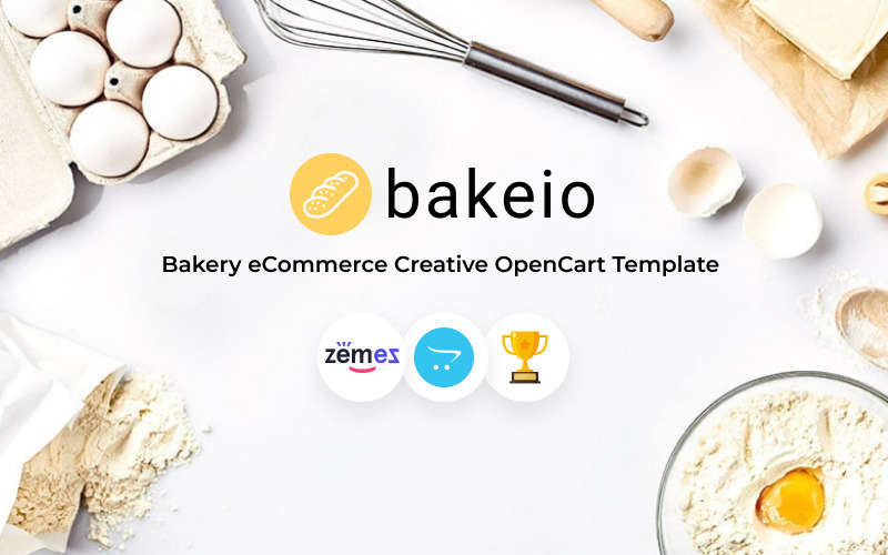 пекарня электронная коммерция креативный шаблон opencart