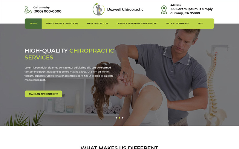 Doxwell - Chiropraktik Therapie PSD Vorlage