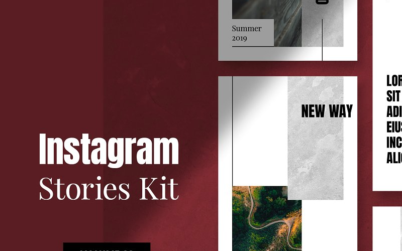Download Шаблон для соцсетей "Instagram Stories Kit (Vol.22) Social Media Template" / Instagram Stories Kit (Vol.22) Social Media Template - Шаблон для соцсетей на тему графика social blog post insta stories instagram story modern simple minimal promo trendy fashion store shop magazine color banner