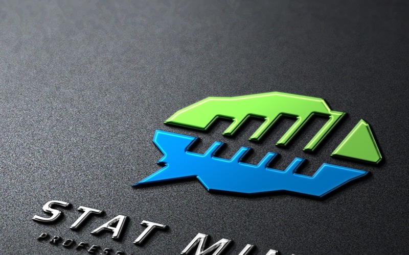 Modèle de logo Stat Brain #81595 - TemplateMonster
