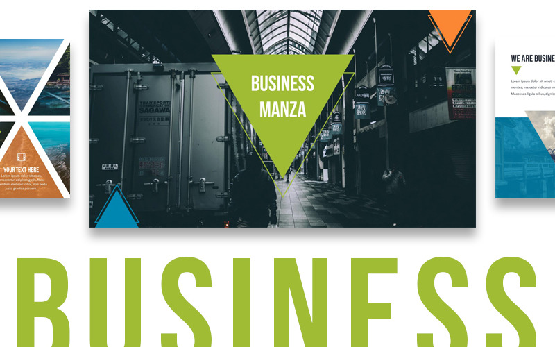 业务Manza-主题演讲模板
