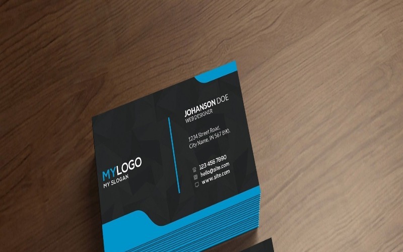 Download Фирменный стиль "Business Card Blue and Black - Corporate Identity Template" / Business Card Blue and Black - Corporate Identity Template - Фирменный стиль на тему графика 