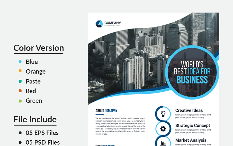 Download Фирменный стиль "Raiyan Business Flyer - Corporate Identity Template" / Raiyan Business Flyer - Corporate Identity Template - Фирменный стиль на тему графика psd flyer corporate liflet computer internet stationery poster id kit blue hi-quality official sample business logo professional modern art standard