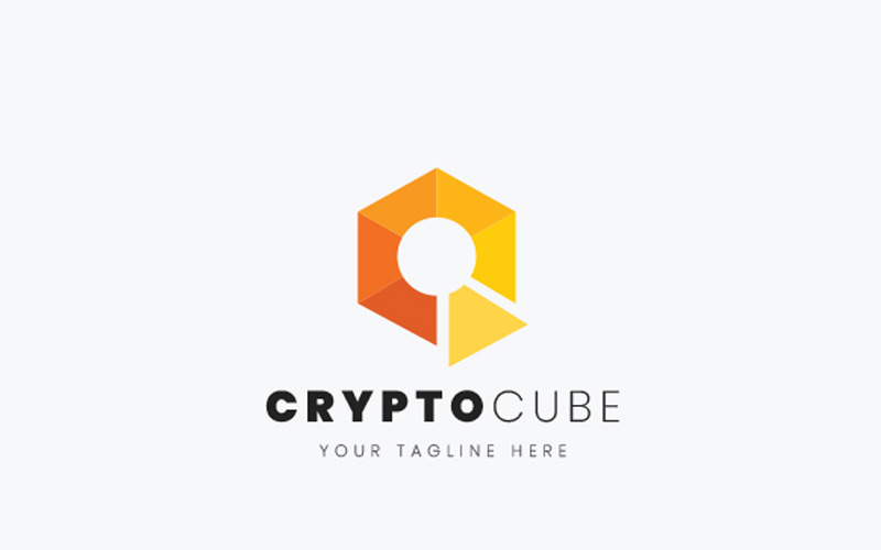 Download Шаблон логотипа "CryptoCube Logo Template" / CryptoCube Logo Template - Шаблон логотипа на тему графика 
