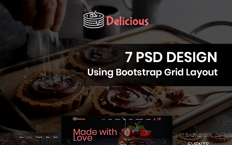 Delicious - Modello PSD di Sweet Shop