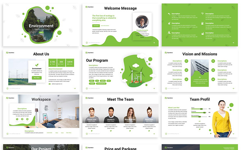 Esperienza - Modello PowerPoint sull'ambiente