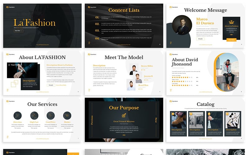Experience - Fashion PowerPoint template