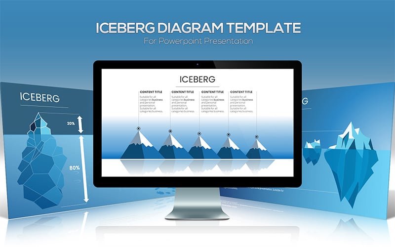 Modello PowerPoint Diagramma Iceberg