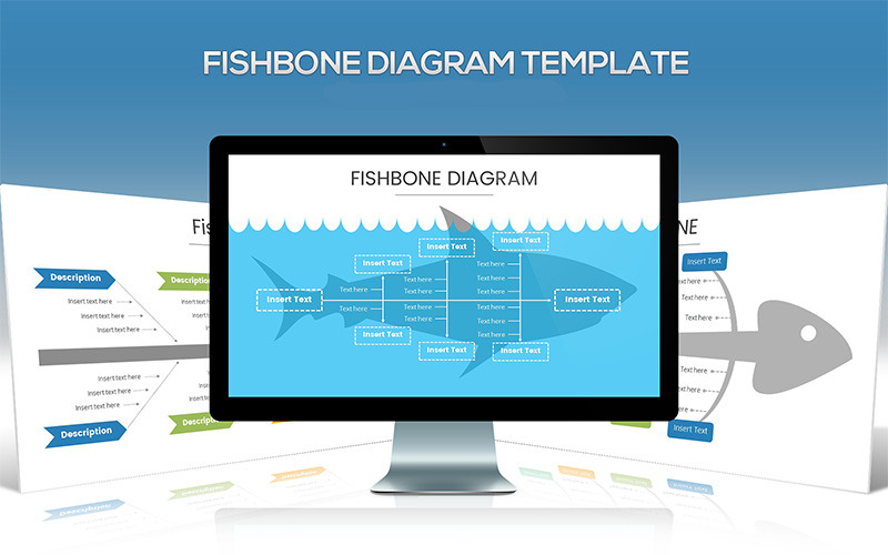Modelo de PowerPoint de diagrama de espinha de peixe