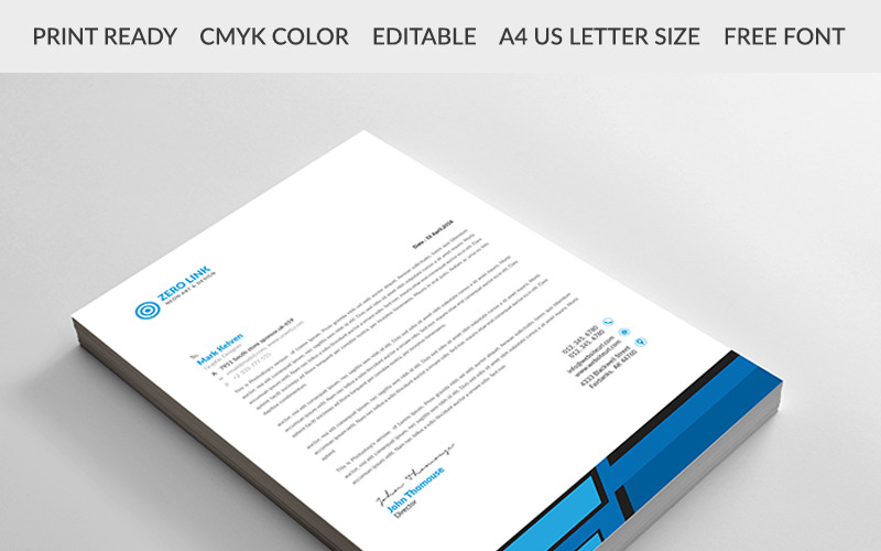Download Фирменный стиль "Modern Letterhead - Corporate Identity Template" / Modern Letterhead - Corporate Identity Template - Фирменный стиль на тему графика business paper flat print company ready print letterhead document letter style corporation page corporate sheet presentation abstract flyer template identity
