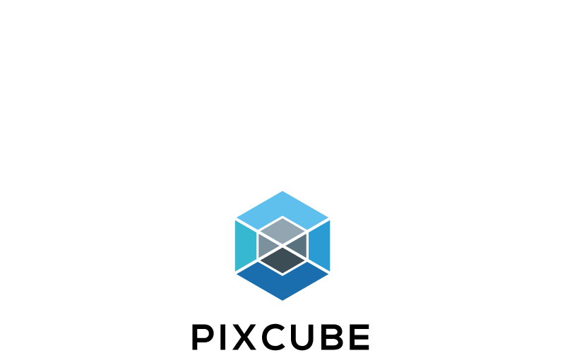 Download Шаблон логотипа "Pixcube Logo Template" / Pixcube Logo Template - Шаблон логотипа на тему графика 