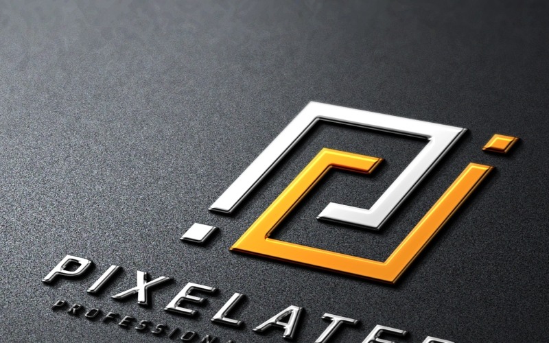 Pixelater P Letter Logo Template