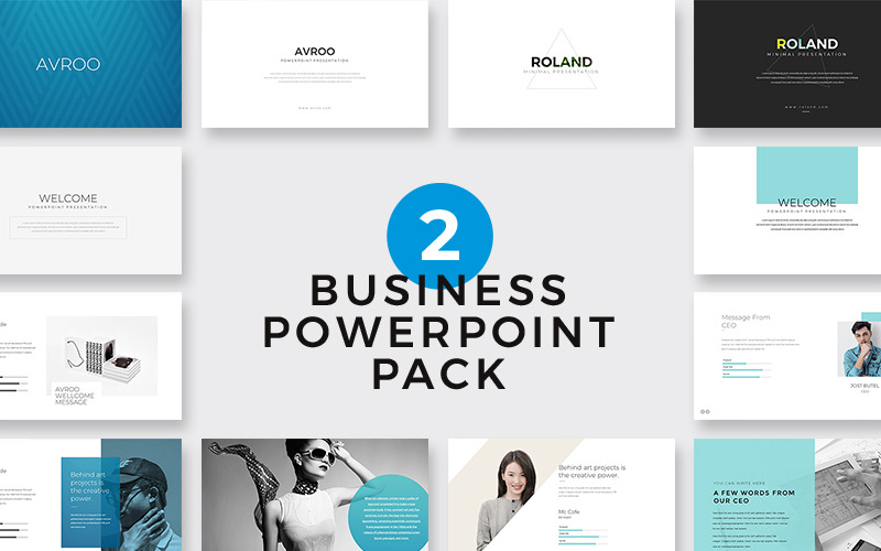Шаблон Avroo & Roland Minimal PowerPoint