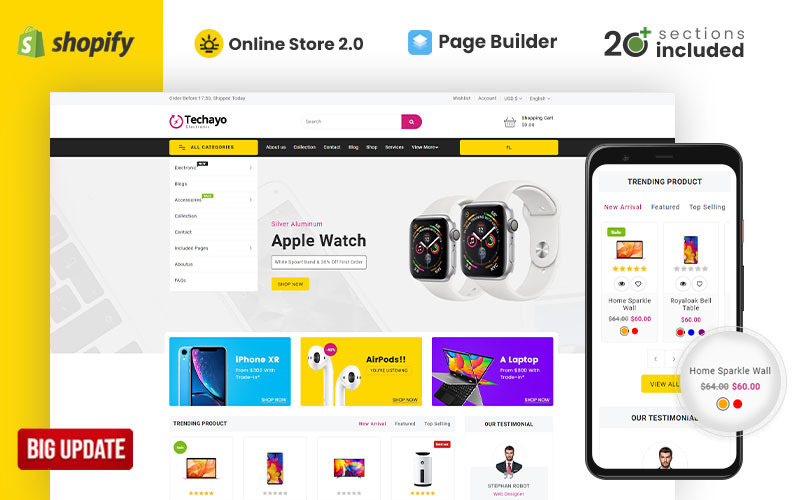 Techayo电子商店Shopify主题