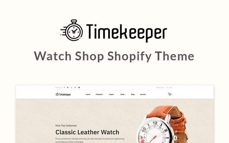 Timekeeper - Negozio di orologi Shopify Theme