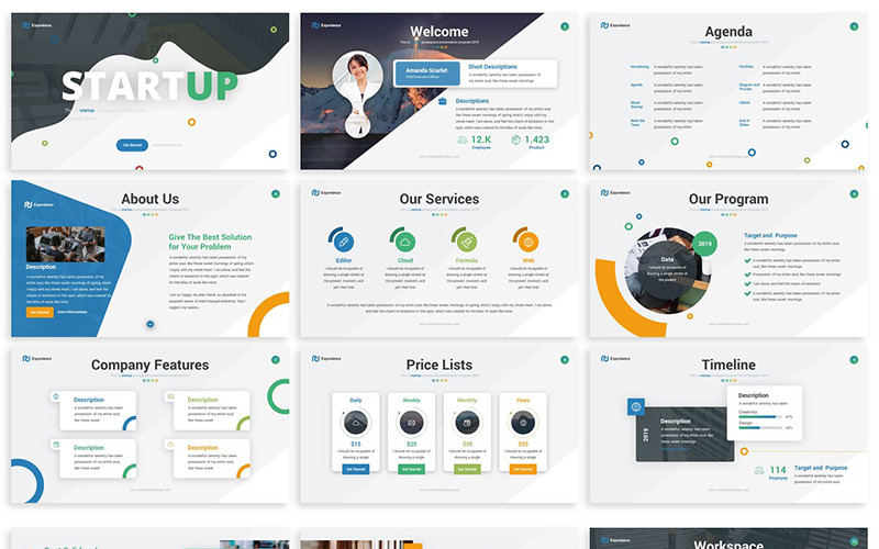 Zkušenosti – šablona PowerPoint při spuštění