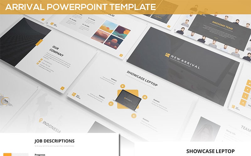 Aankomst PowerPoint-sjabloon