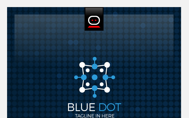 Blue Dot Logo Vorlage