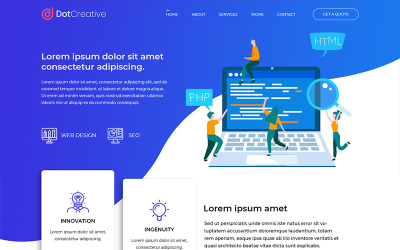 Dotcreative - Web Design Company PSD sablon