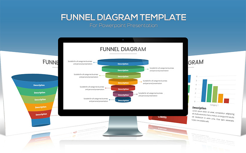 Funnel Chart Template for PowerPoint template
