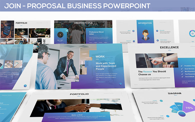 Gå med - Förslag Business PowerPoint-mall