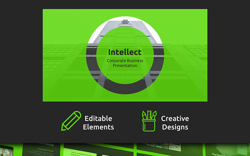 Intellect Corporate Business modello PowerPoint