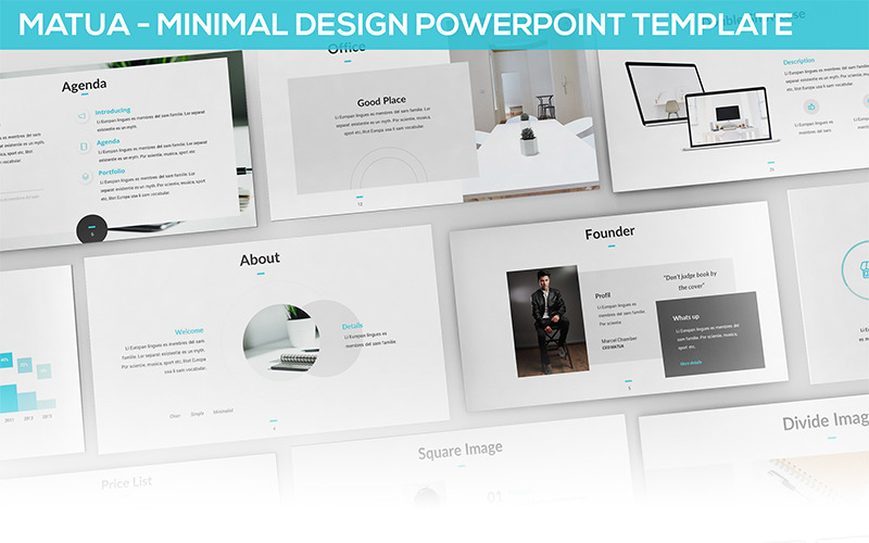 Matua - Minimal Design Presentation PowerPoint template