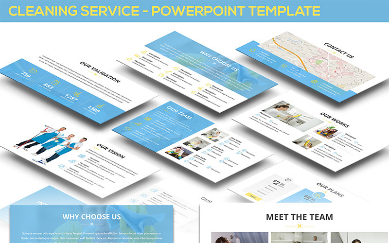 Modèle PowerPoint de service de nettoyage